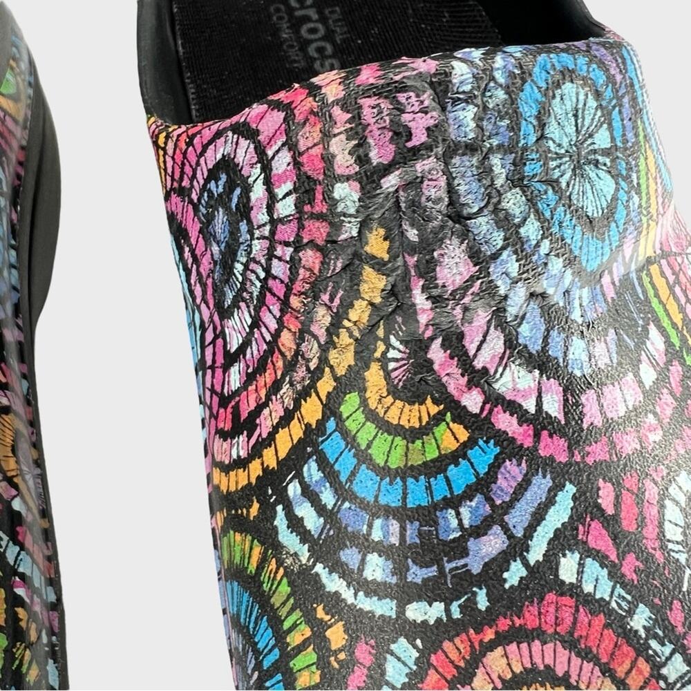 Crocs Neria Pro Graphic Clogs Slip Resistant Size 8 Rainbow Casual Comfort - Picture 6 of 16